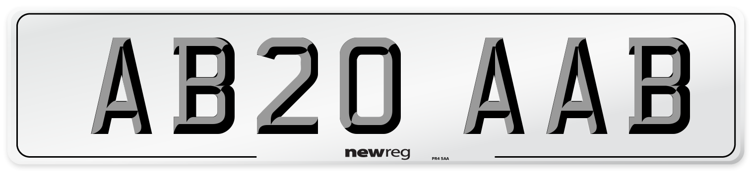 AB20 AAB Number Plate from New Reg